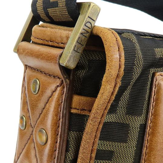FENDI Shoulder Bag 7VA155 Canvas, Leather Zucca Women Used Authentic
