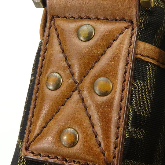 FENDI Shoulder Bag 7VA155 Canvas, Leather Zucca Women Used Authentic