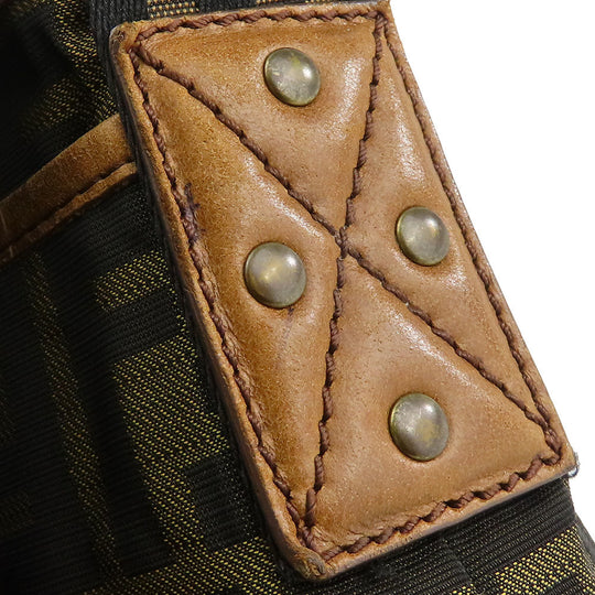 FENDI Shoulder Bag 7VA155 Canvas, Leather Zucca Women Used Authentic