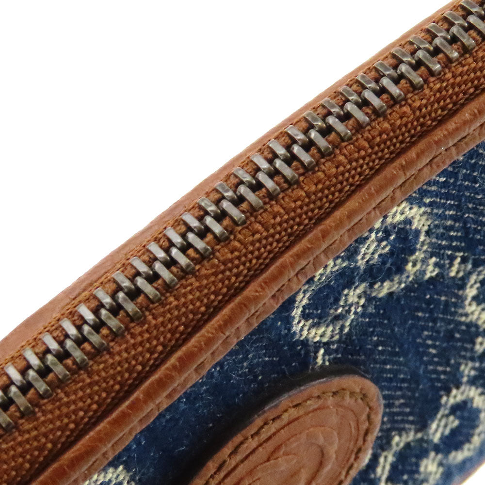 GUCCI Coin case 697717 GG denim Navy Women Used Authentic