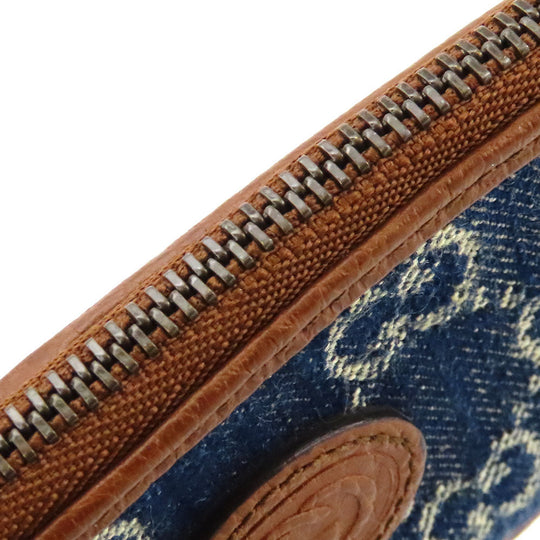 GUCCI Coin case 697717 GG denim Navy Women Used Authentic