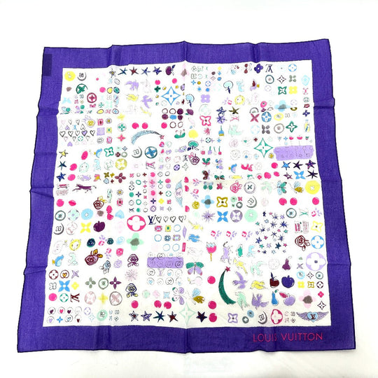 LOUIS VUITTON scarf cotton multicolor Epis Women Used Authentic