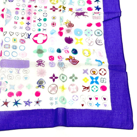 LOUIS VUITTON scarf cotton multicolor Epis Women Used Authentic