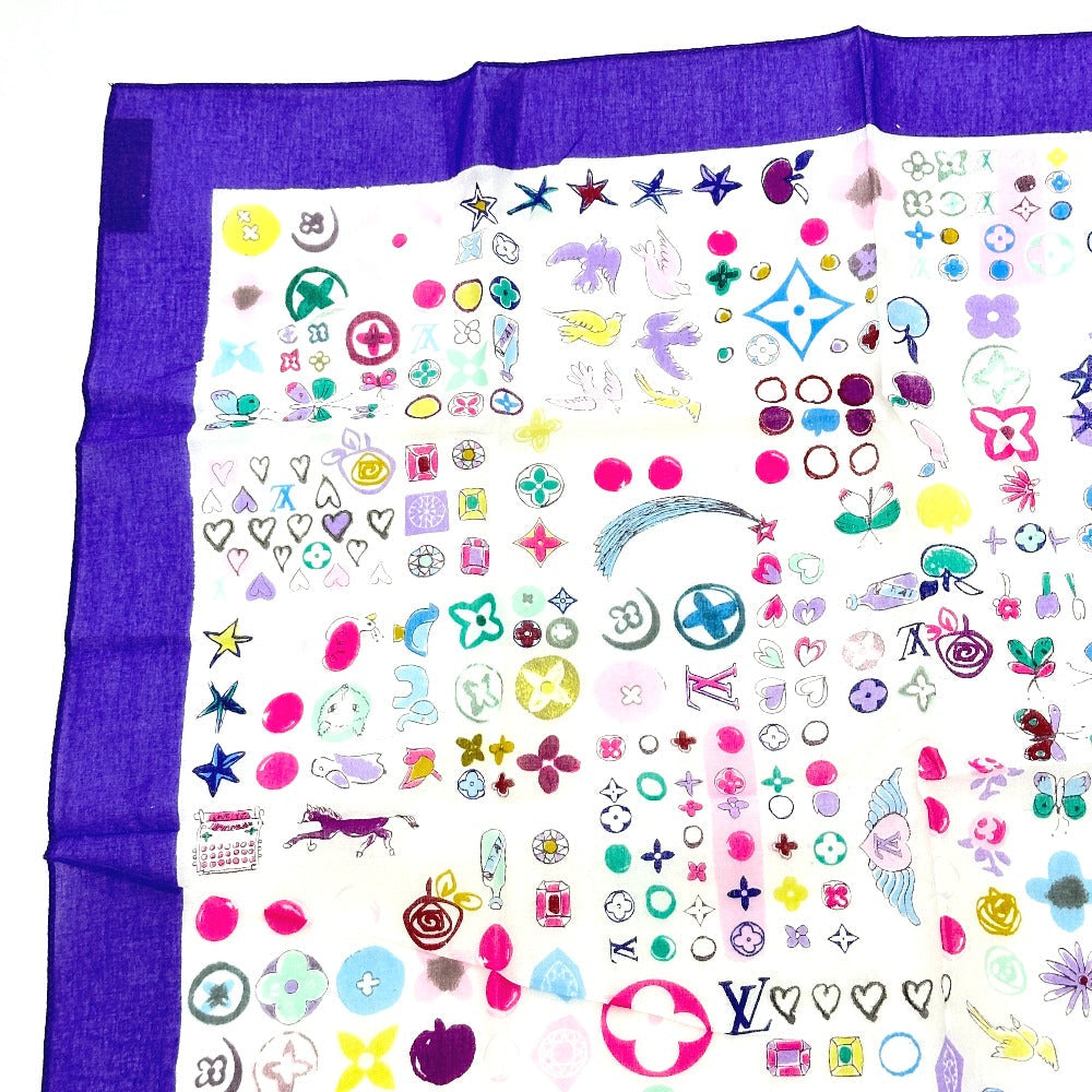 LOUIS VUITTON scarf cotton multicolor Epis Women Used Authentic