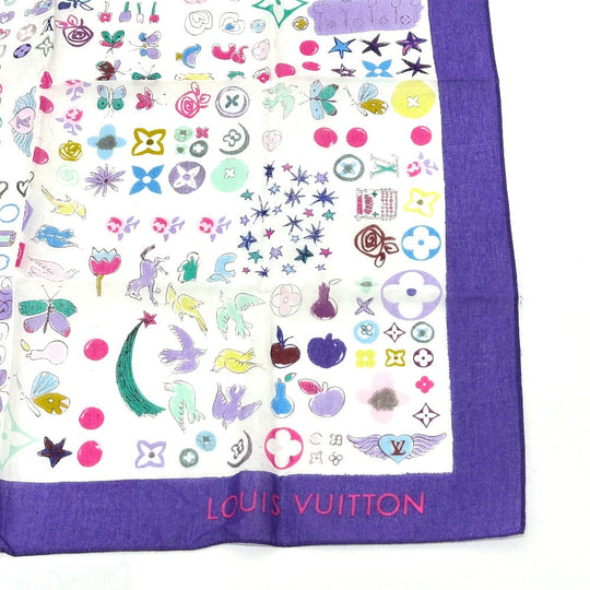 LOUIS VUITTON scarf cotton multicolor Epis Women Used Authentic