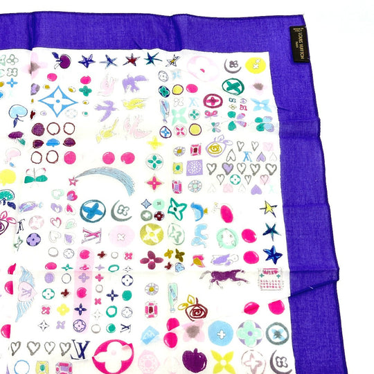 LOUIS VUITTON scarf cotton multicolor Epis Women Used Authentic