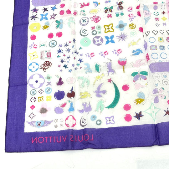 LOUIS VUITTON scarf cotton multicolor Epis Women Used Authentic