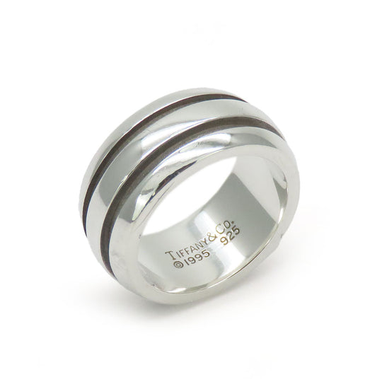 TIFFANY&Co. Ring Silver925 Silver Grooved Women Used Authentic