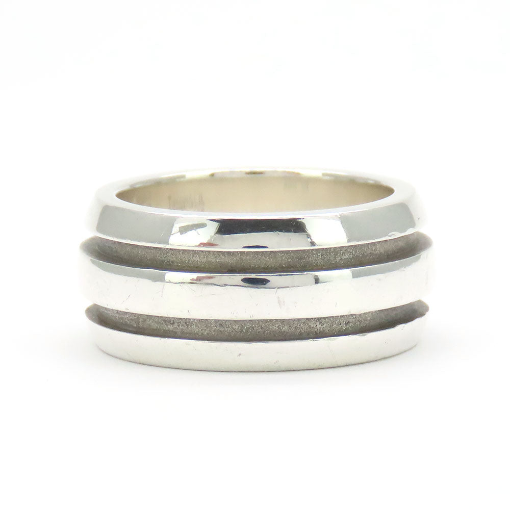 TIFFANY&Co. Ring Silver925 Silver Grooved Women Used Authentic