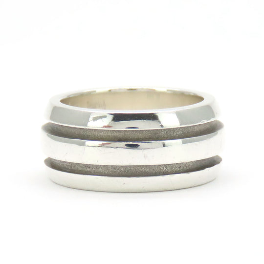 TIFFANY&Co. Ring Silver925 Silver Grooved Women Used Authentic
