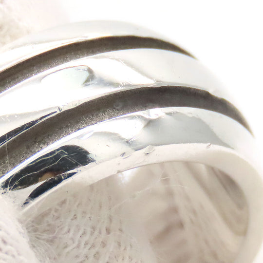 TIFFANY&Co. Ring Silver925 Silver Grooved Women Used Authentic