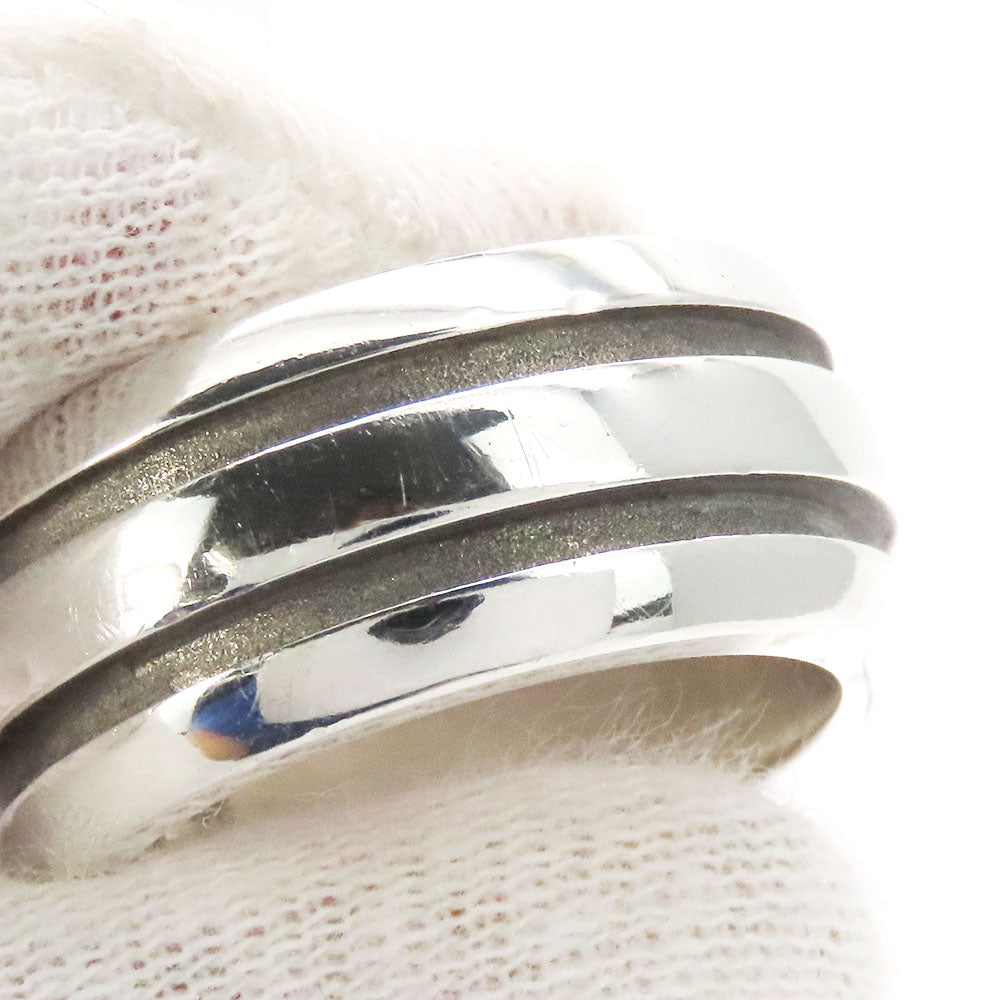 TIFFANY&Co. Ring Silver925 Silver Grooved Women Used Authentic
