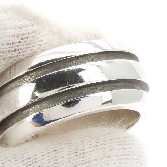 TIFFANY&Co. Ring Silver925 Silver Grooved Women Used Authentic