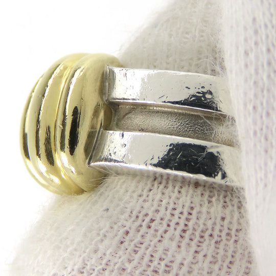 TIFFANY&Co. Ring Silver925, K18 Yellow Gold Silver Groove Wiz 3 Row Women Used Authentic
