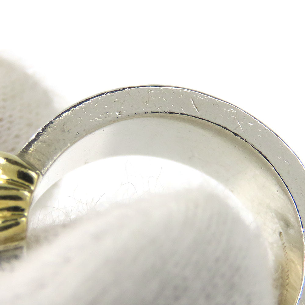 TIFFANY&Co. Ring Silver925, K18 Yellow Gold Silver Groove Wiz 3 Row Women Used Authentic