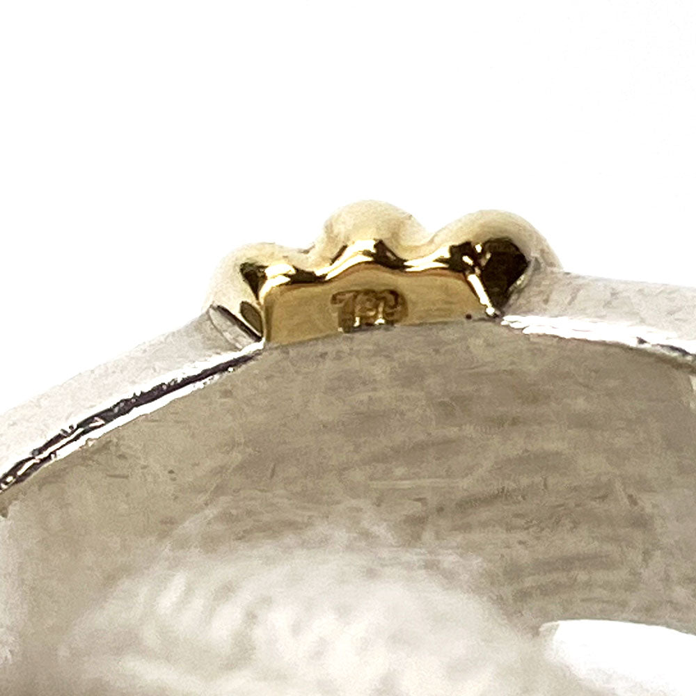 TIFFANY&Co. Ring Silver925, K18 Yellow Gold Silver Groove Wiz 3 Row Women Used Authentic