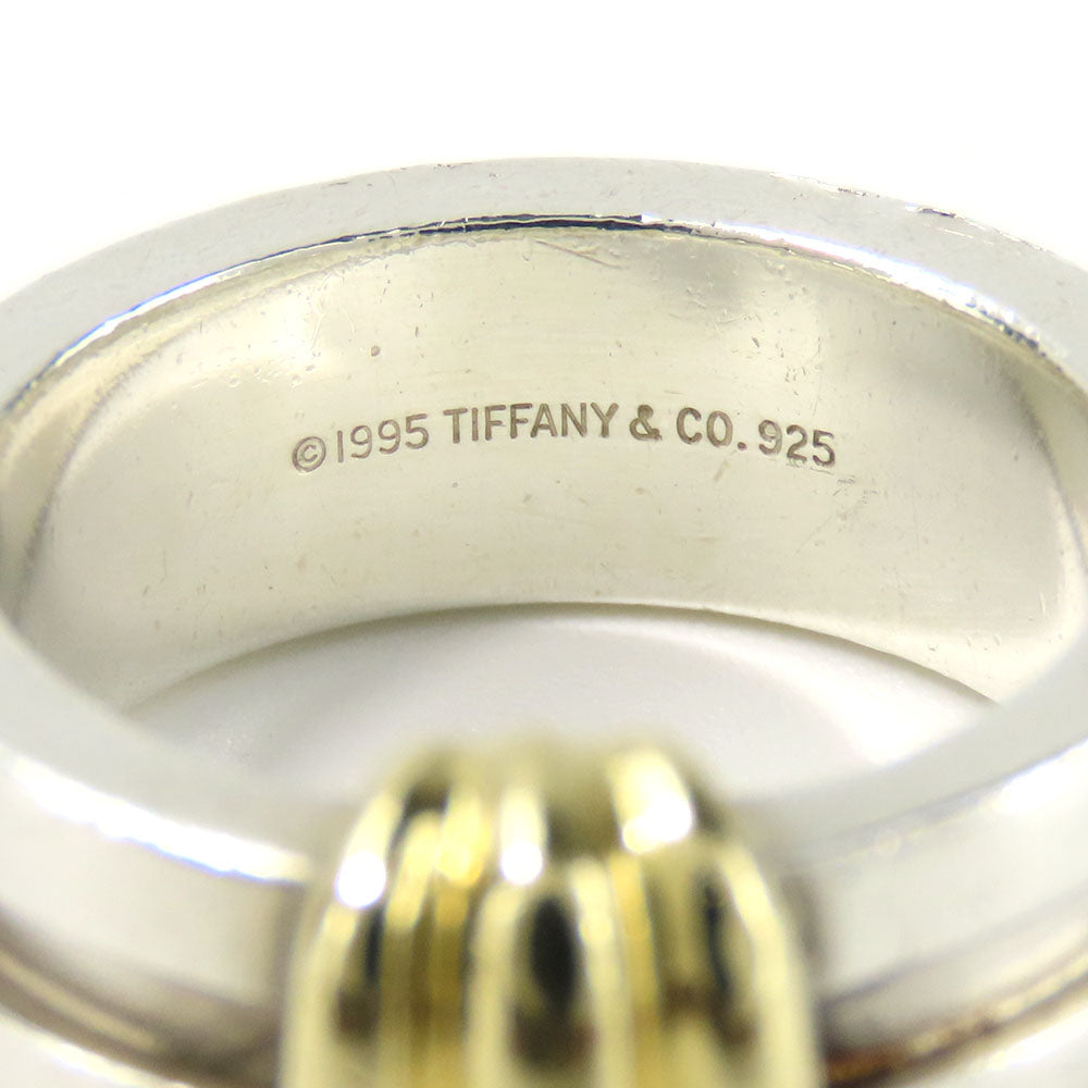TIFFANY&Co. Ring Silver925, K18 Yellow Gold Silver Groove Wiz 3 Row Women Used Authentic