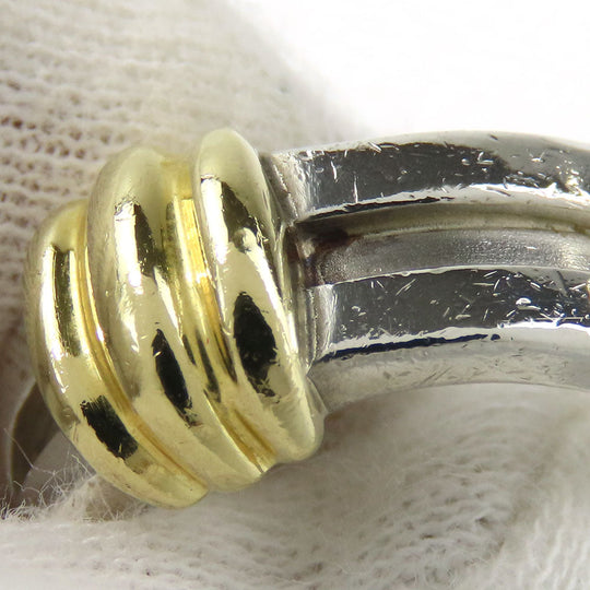 TIFFANY&Co. Ring Silver925, K18 Yellow Gold Silver Groove Wiz 3 Row Women Used Authentic