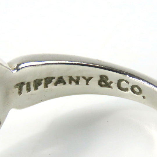 TIFFANY&Co. Ring Silver925, K18 Yellow Gold Silver Heart ribbon Women Used Authentic