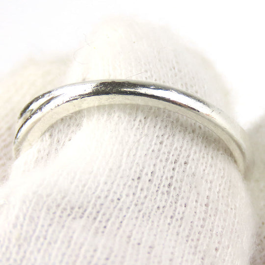 TIFFANY&Co. Ring Silver925, K18 Yellow Gold Silver Heart ribbon Women Used Authentic