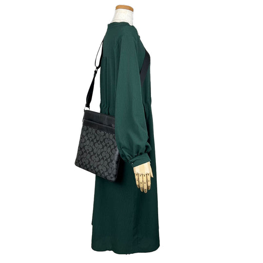 COACH Shoulder Bag F54781 PVC, Leather gray unisex(Unisex) Used Authentic