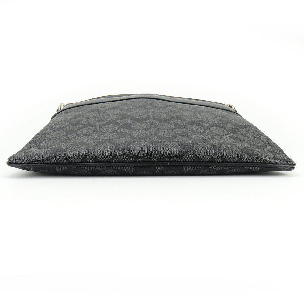 COACH Shoulder Bag F54781 PVC, Leather gray unisex(Unisex) Used Authentic