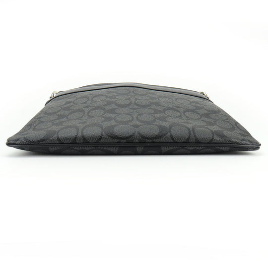 COACH Shoulder Bag F54781 PVC, Leather gray unisex(Unisex) Used Authentic