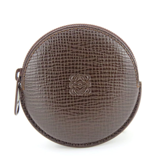 LOEWE Coin case leather Brown anagram