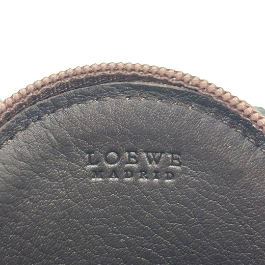 LOEWE Coin case leather Brown anagram