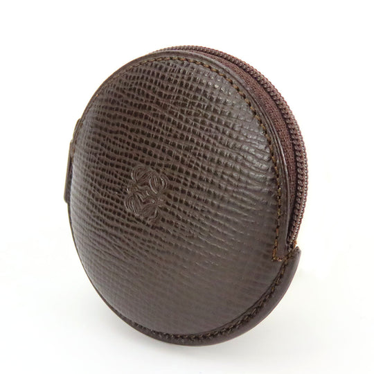LOEWE Coin case leather Brown anagram
