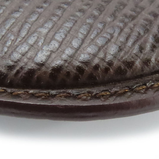 LOEWE Coin case leather Brown anagram