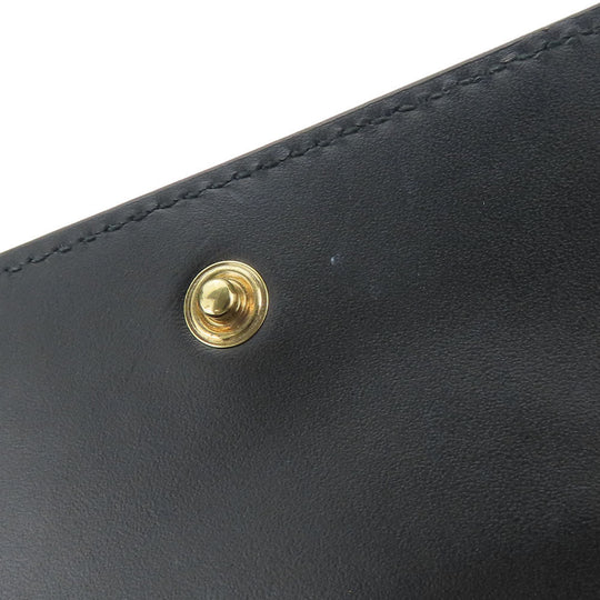 GUCCI Bifold Wallet 406925 Sima leather black Women Used Authentic