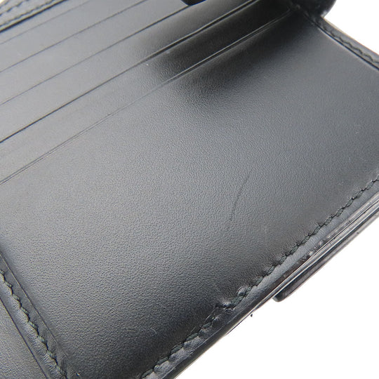 GUCCI Bifold Wallet 406925 Sima leather black Women Used Authentic