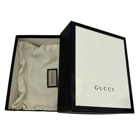 GUCCI Bifold Wallet 406925 Sima leather black Women Used Authentic