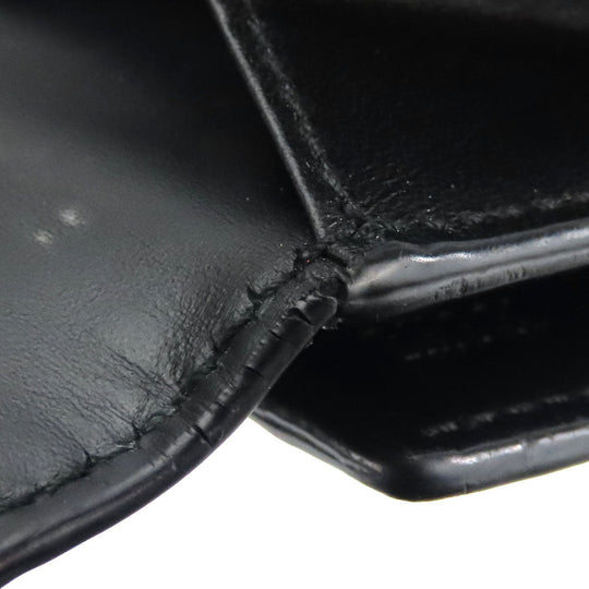 GUCCI Bifold Wallet 406925 Sima leather black Women Used Authentic