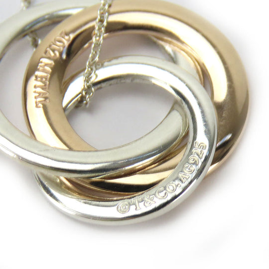 TIFFANY&Co. Necklace Silver925, Rubedo Metal Silver 1837 Interlocking circle Women Used Authentic