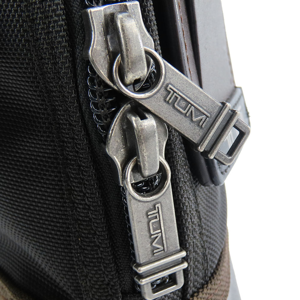 TUMI Business bag 222610HK2 Leather, Ballistic Nylon Brown Alpha Bravo R mens Used Authentic
