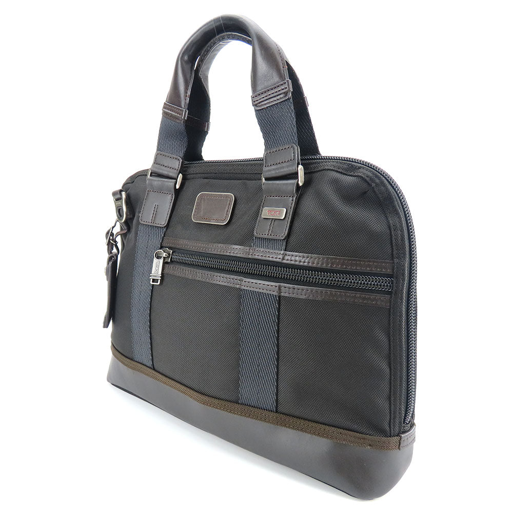 TUMI Business bag 222610HK2 Leather, Ballistic Nylon Brown Alpha Bravo R mens Used Authentic