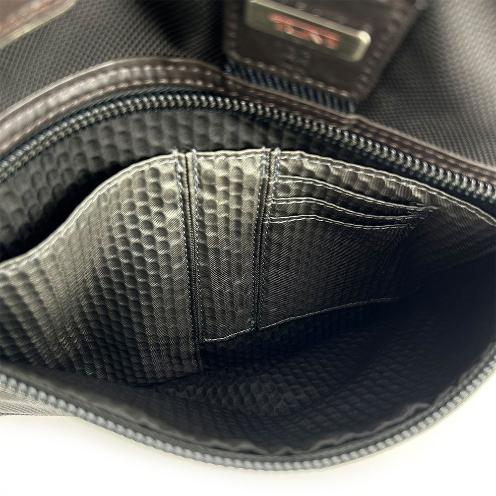 TUMI Business bag 222610HK2 Leather, Ballistic Nylon Brown Alpha Bravo R mens Used Authentic
