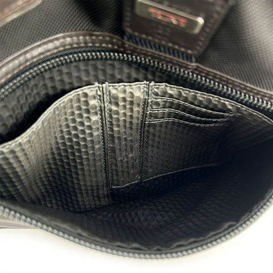 TUMI Business bag 222610HK2 Leather, Ballistic Nylon Brown Alpha Bravo R mens Used Authentic