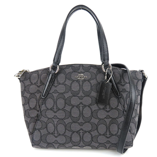 COACH Handbag F27580 Canvas, Leather black Women Used Authentic