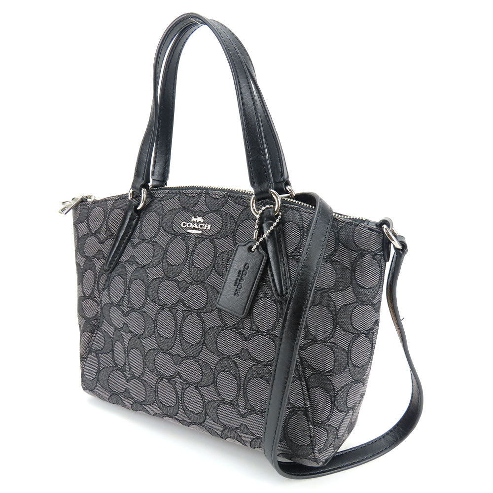 COACH Handbag F27580 Canvas, Leather black Women Used Authentic