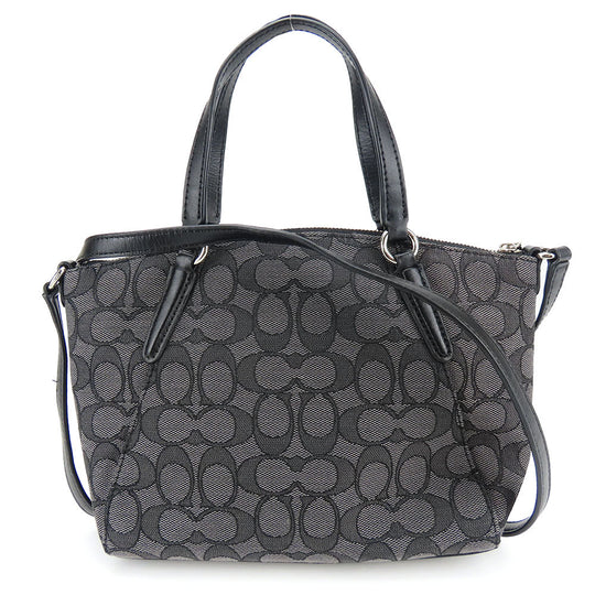 COACH Handbag F27580 Canvas, Leather black Women Used Authentic