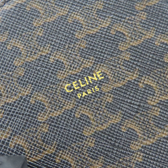 CELINE Coin case 10D222BQ3.38NO PVC, Leather black Triomphe Women Used Authentic