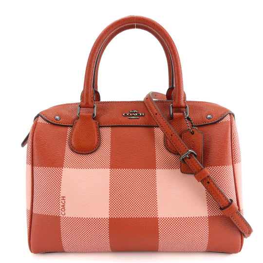 COACH Handbag F26146 leather pink Mini Boston Women Used Authentic