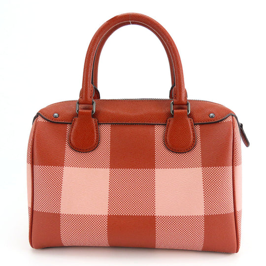 COACH Handbag F26146 leather pink Mini Boston Women Used Authentic