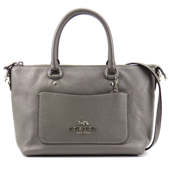 COACH Handbag F31466 leather gray Women Used Authentic