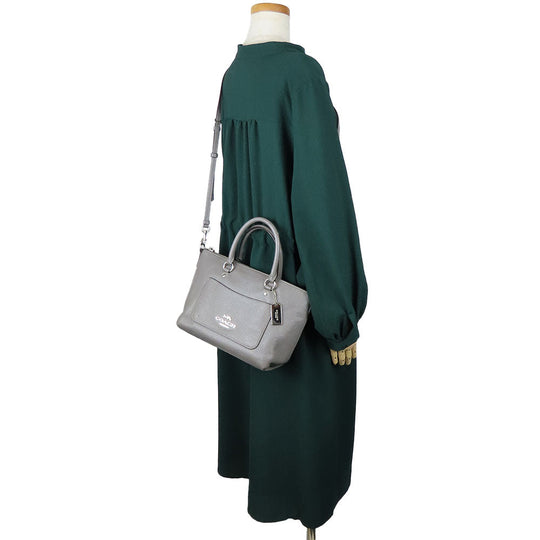 COACH Handbag F31466 leather gray Women Used Authentic