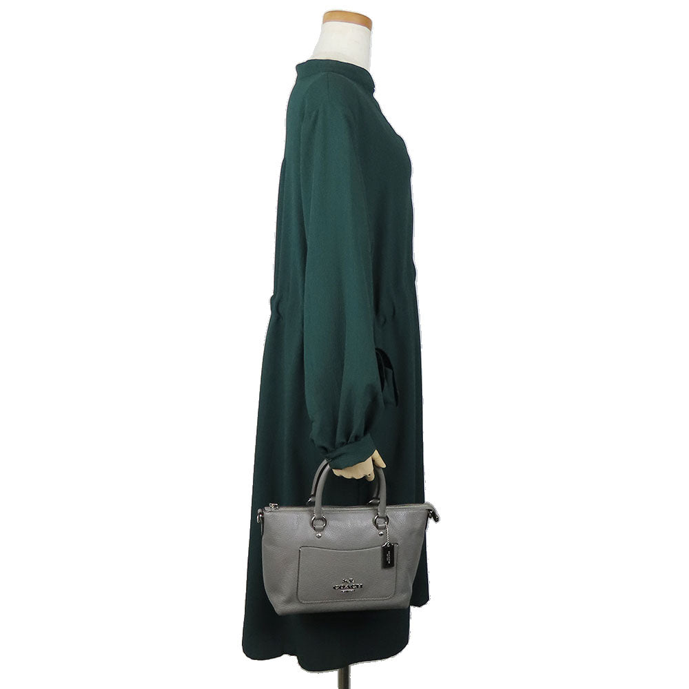 COACH Handbag F31466 leather gray Women Used Authentic