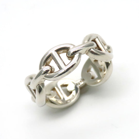 HERMES Ring H109507B Silver925 Silver Anchene Chene Dunkle Women Used Authentic